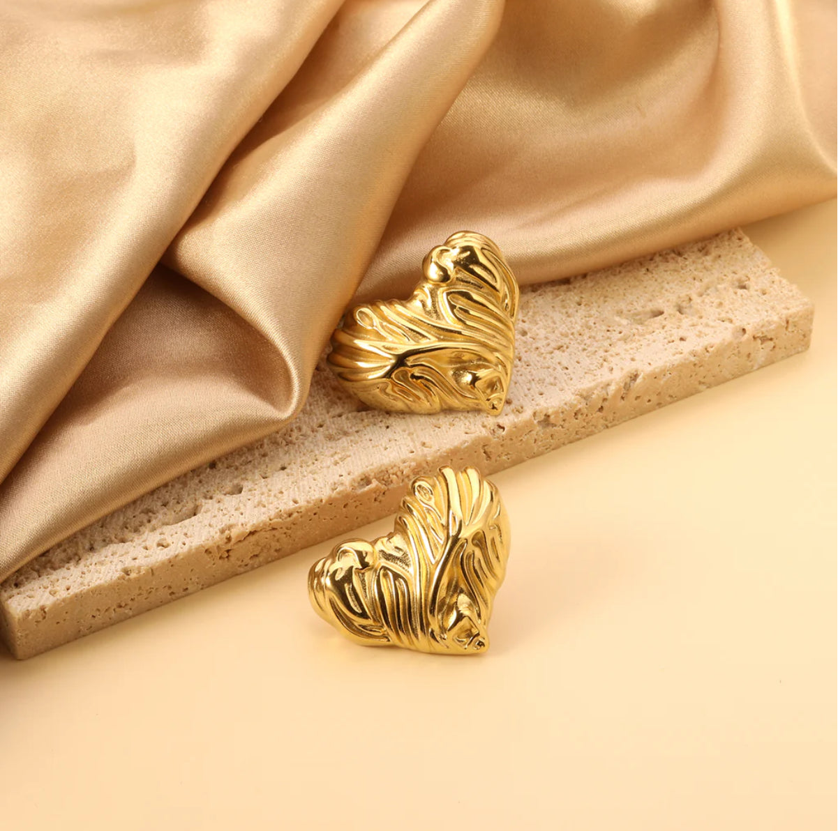 Abstract Heart Earrings