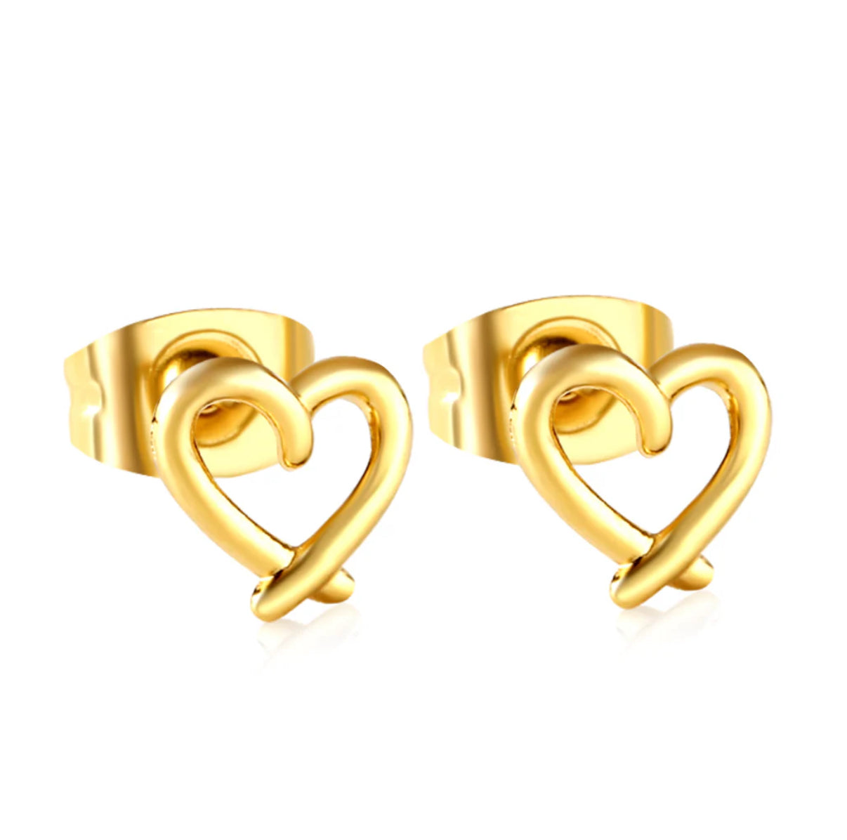 Aubree Gold Heart Earrings