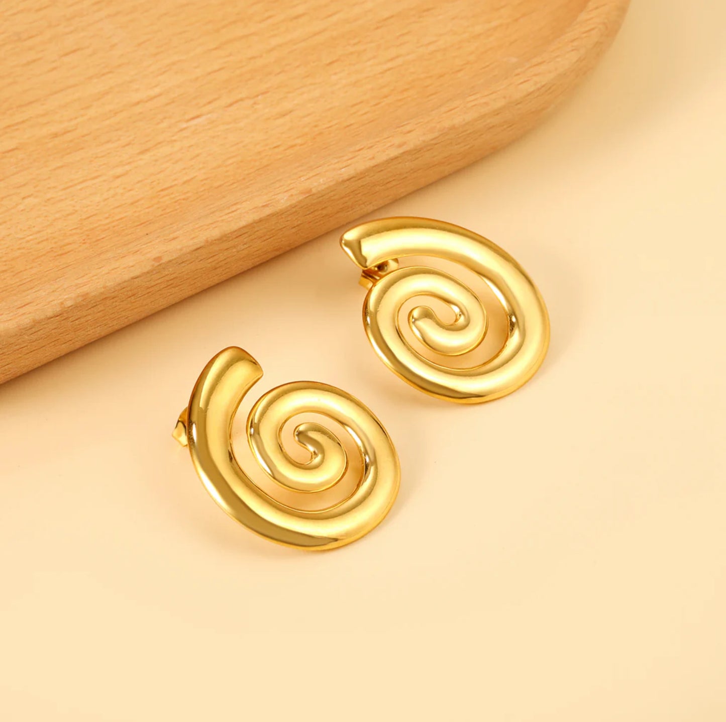 Zaira Spiral Gold Earrings