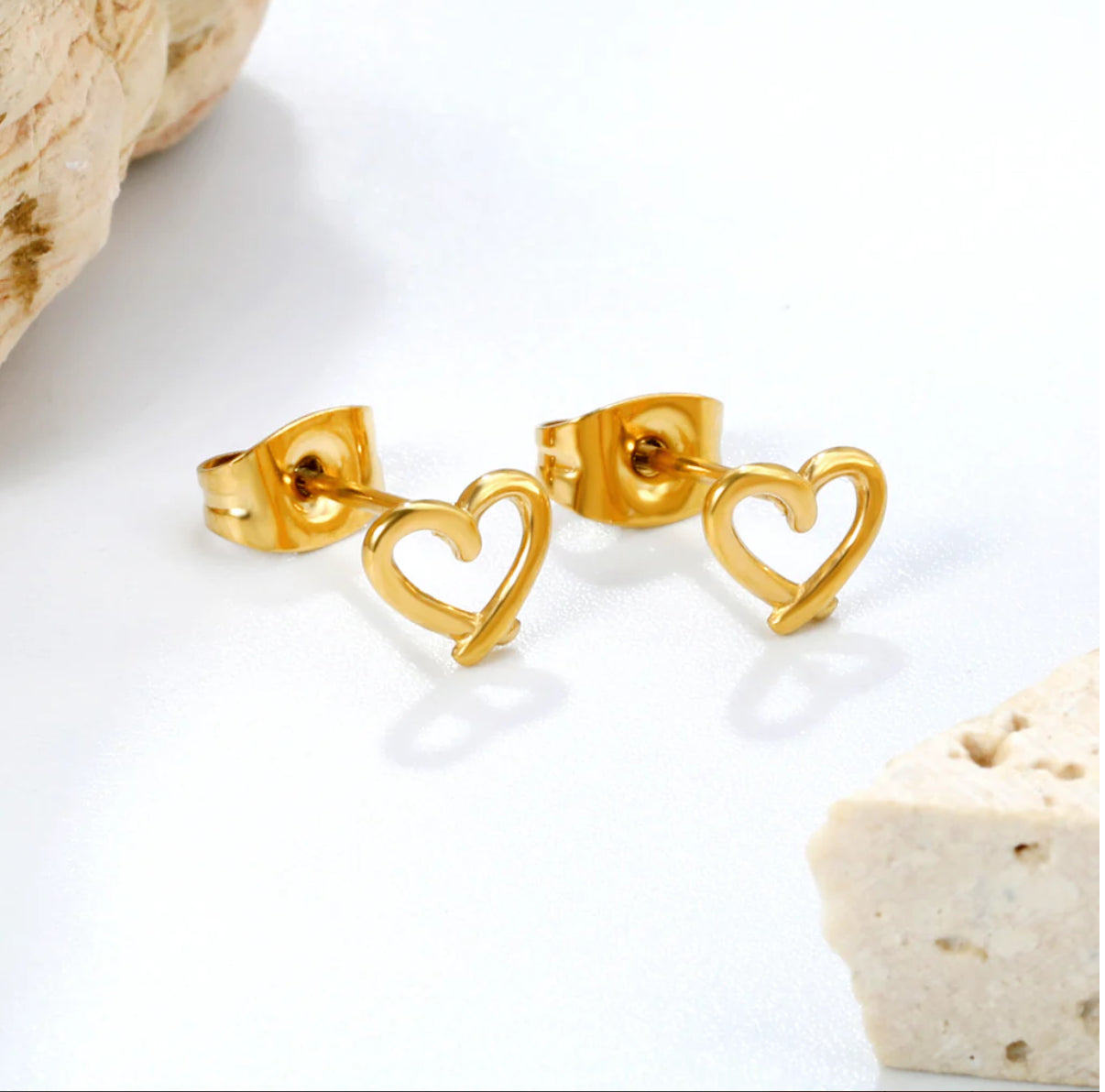 Aubree Gold Heart Earrings