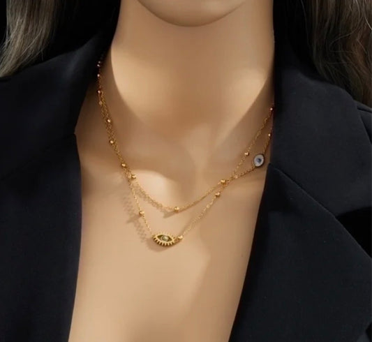 Dual Evil Eye Necklace