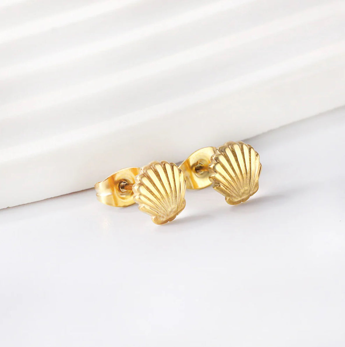 Seashell Glow Studs