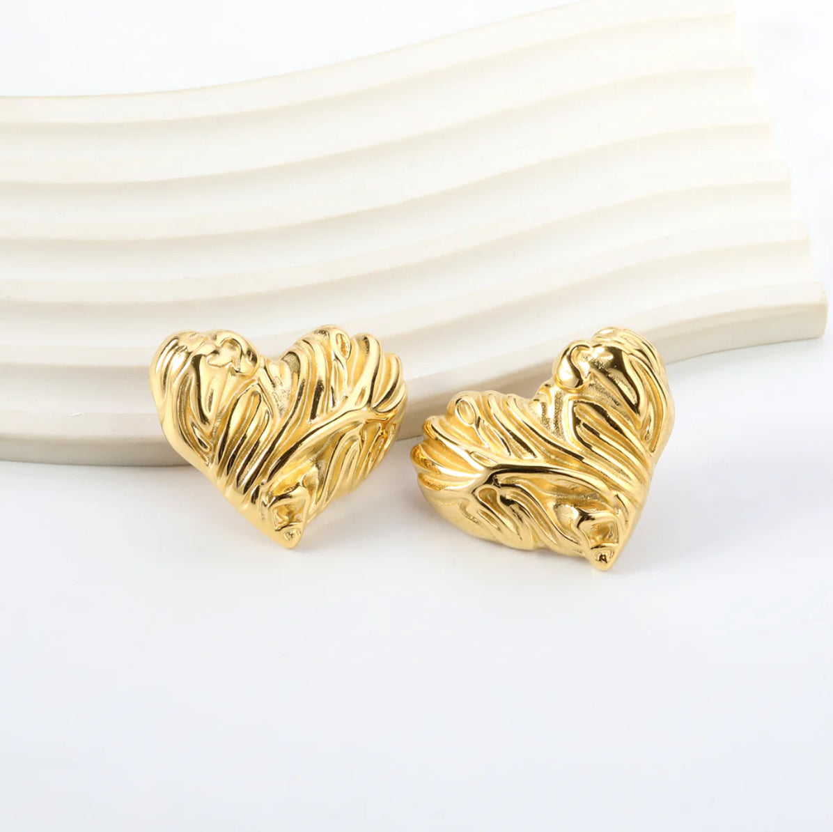Abstract Heart Earrings