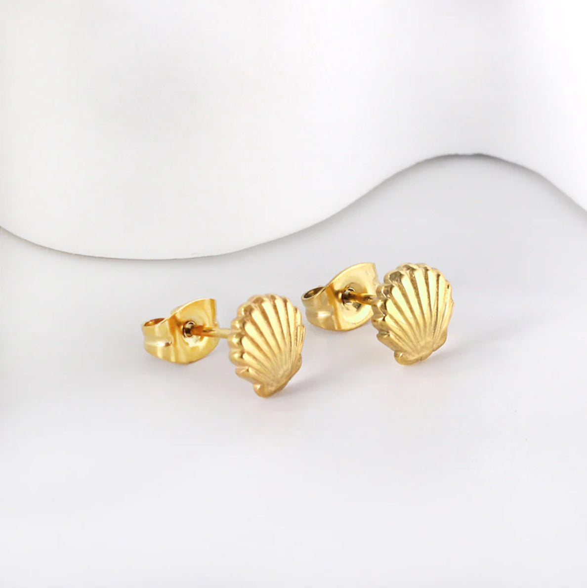 Seashell Glow Studs