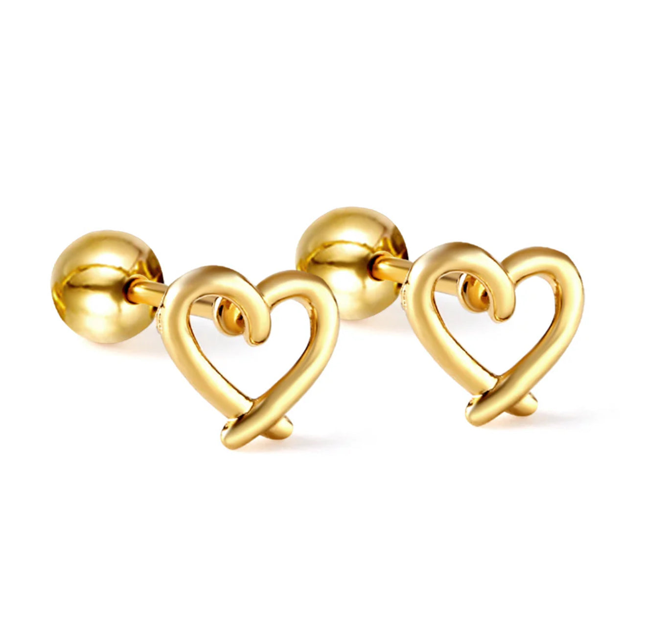 Aubree Gold Heart Earrings (V2)