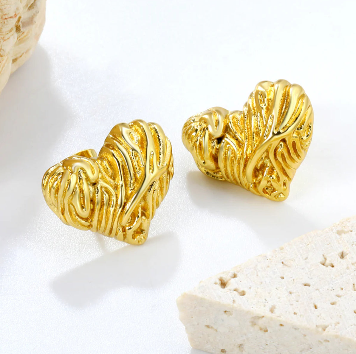 Abstract Heart Earrings