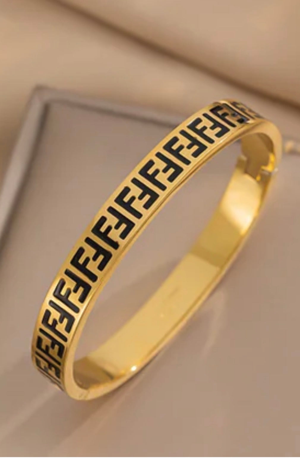 Black & Gold Fusion Bangle