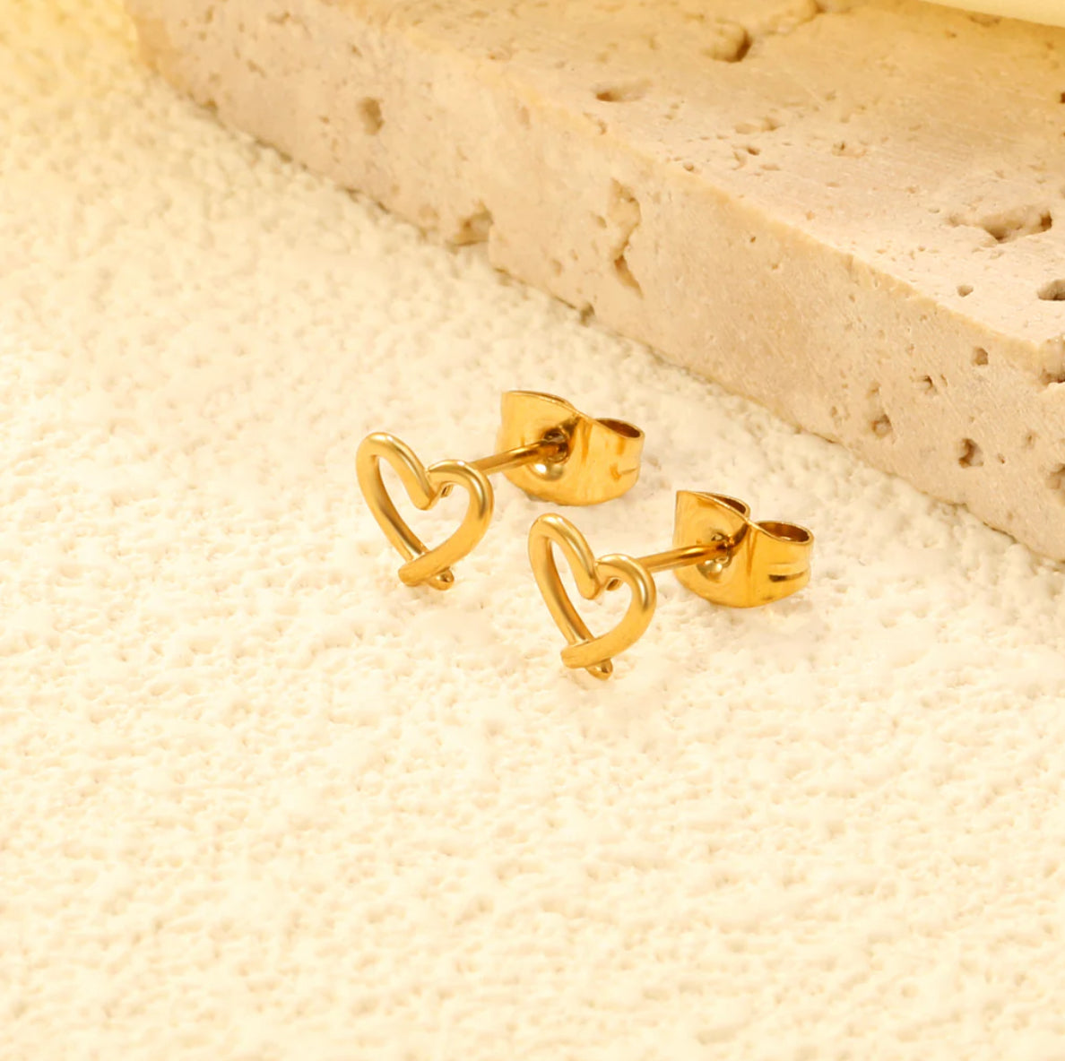 Aubree Gold Heart Earrings