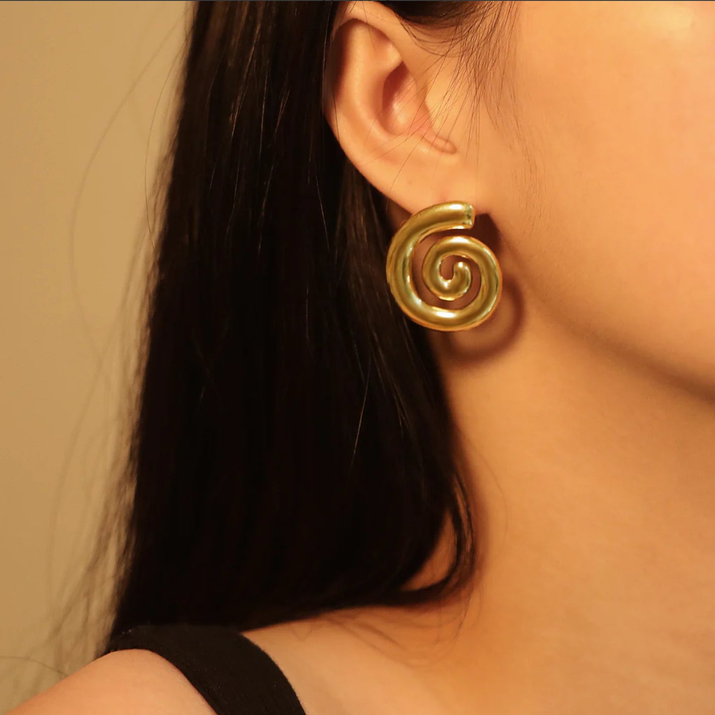 Zaira Spiral Gold Earrings