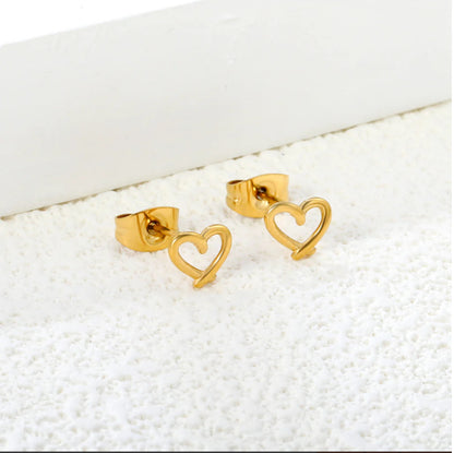 Aubree Gold Heart Earrings