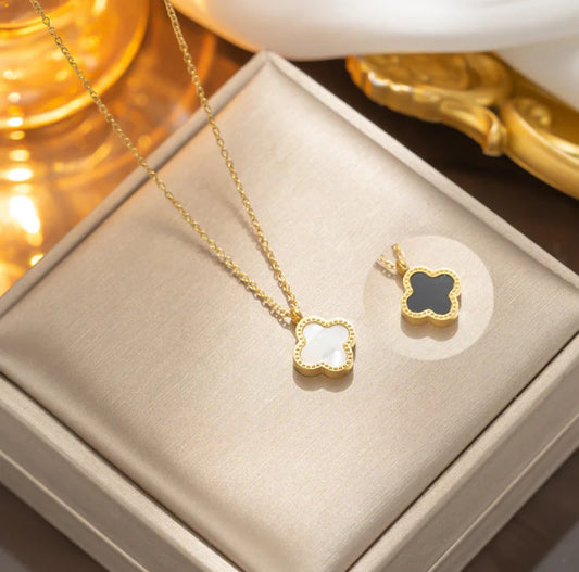 Midnight Clover Necklace