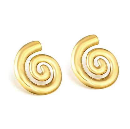 Zaira Spiral Gold Earrings