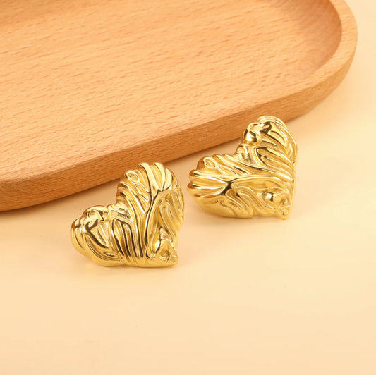 Abstract Heart Earrings