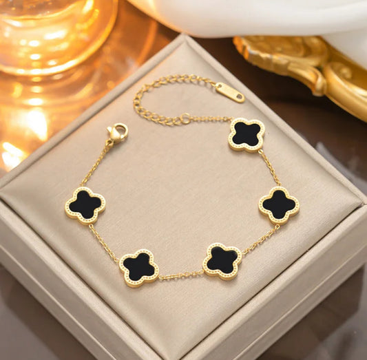Midnight Clover Bracelet