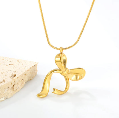 Golden Belle Bow Necklace