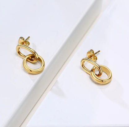 Golden Link Earrings