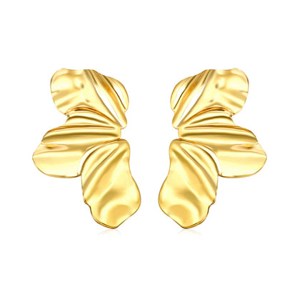 Lily Petal Gold Earrings