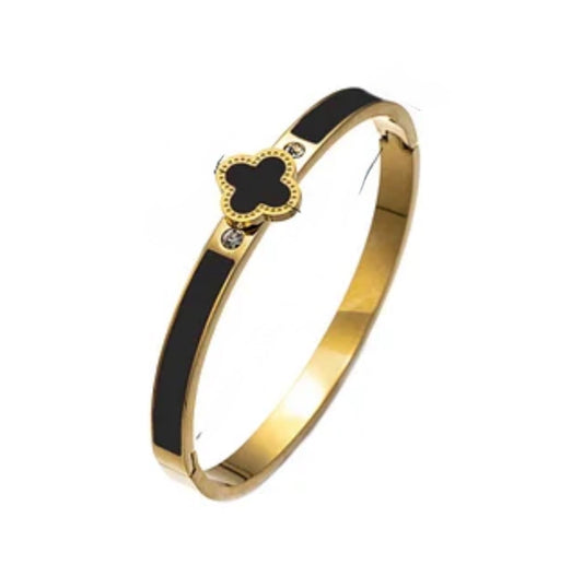 Midnight Clover Bangle