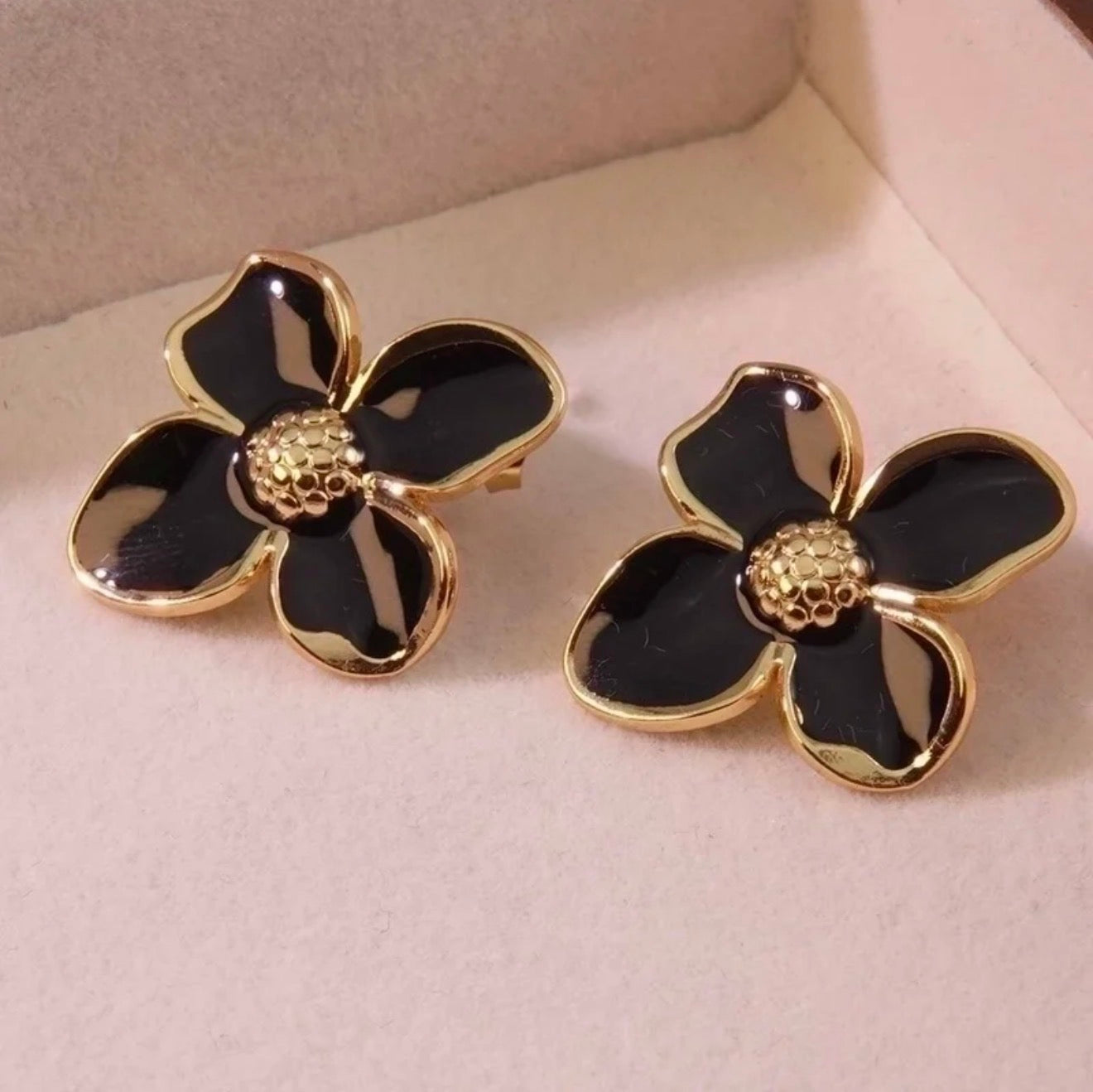 Noir Blossom Studs
