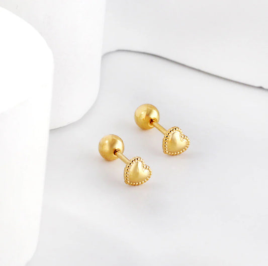Lunar Heart Studs