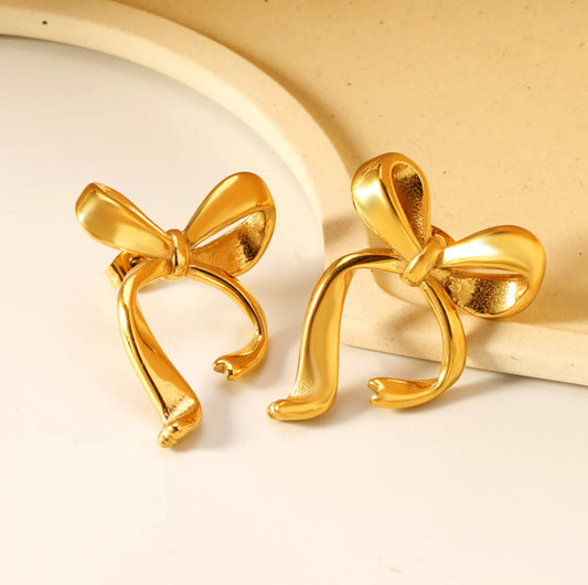 Golden Belle Bow Earrings