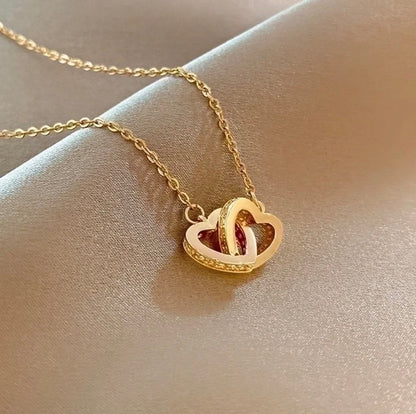 Linked Heart Glow Necklace