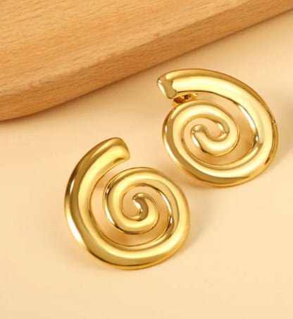 Zaira Spiral Gold Earrings