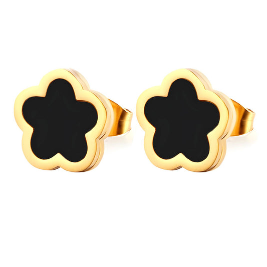Noir Bloom Stud Earrings