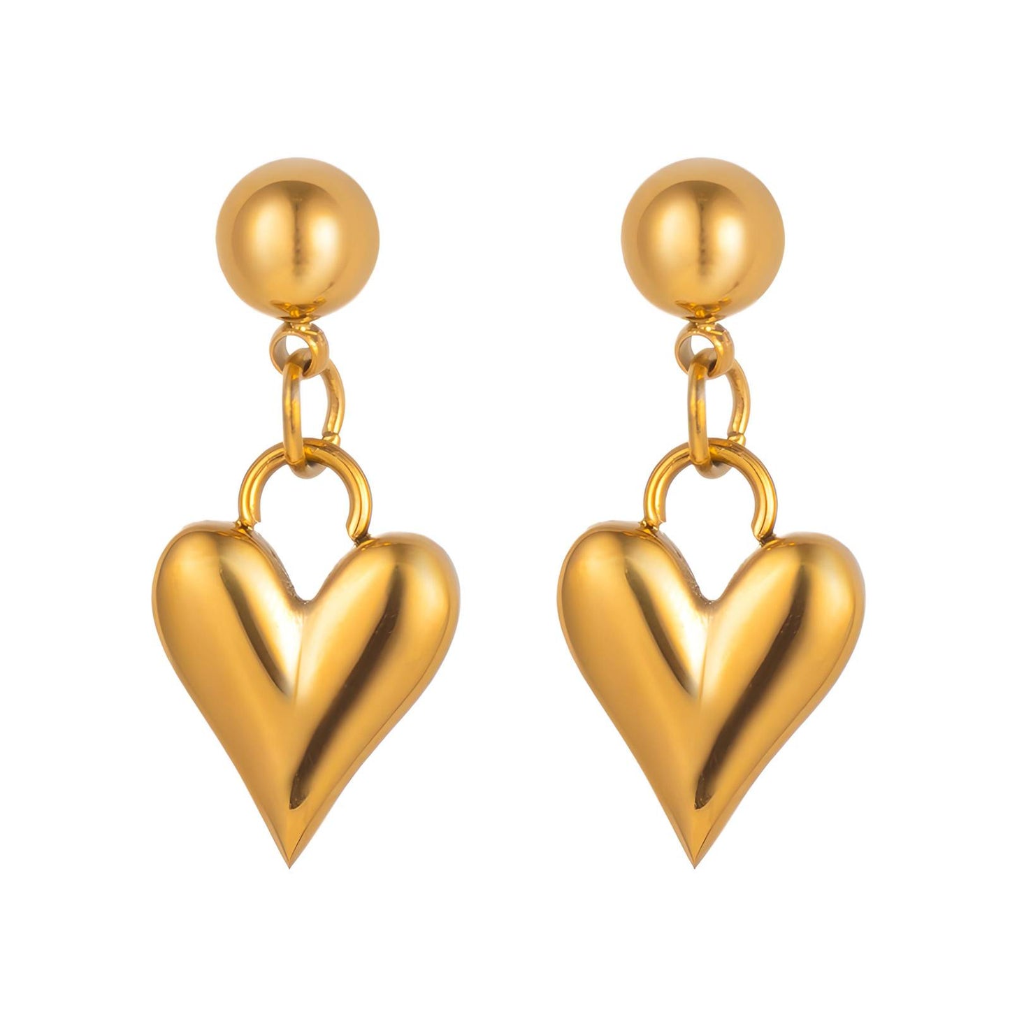 Gilded Heart Earrings