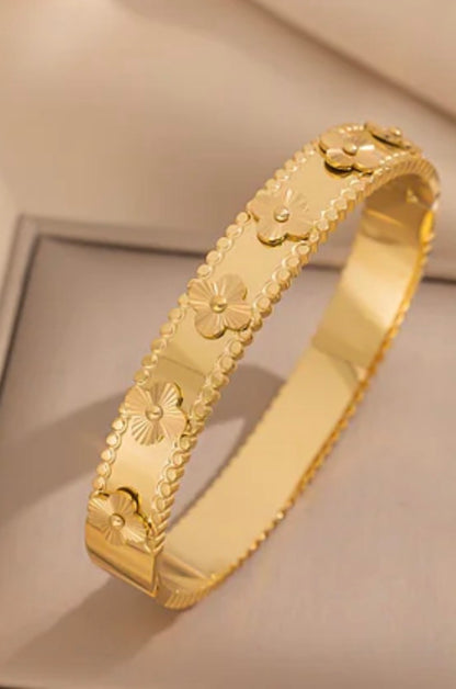 Golden Clover Bangle