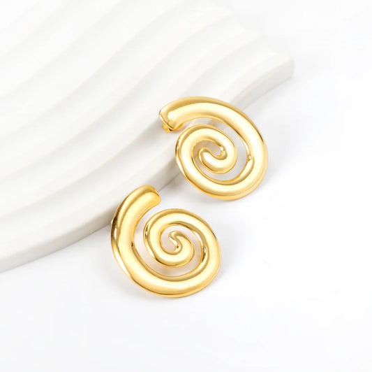 Zaira Spiral Gold Earrings