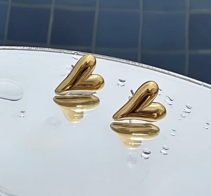 Serene Heart Studs