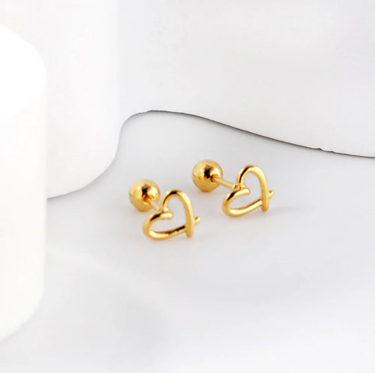 Aubree Gold Heart Earrings (V2)
