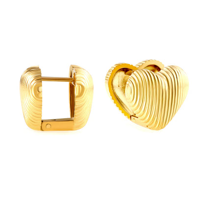 Celia Textured Heart Earrings