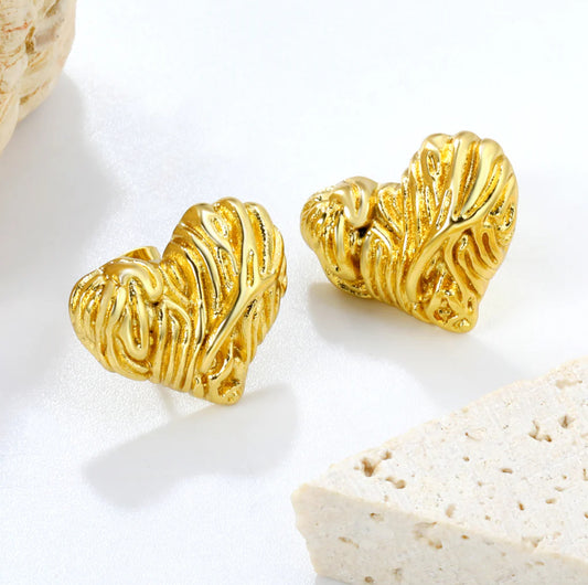 Abstract Heart Earrings