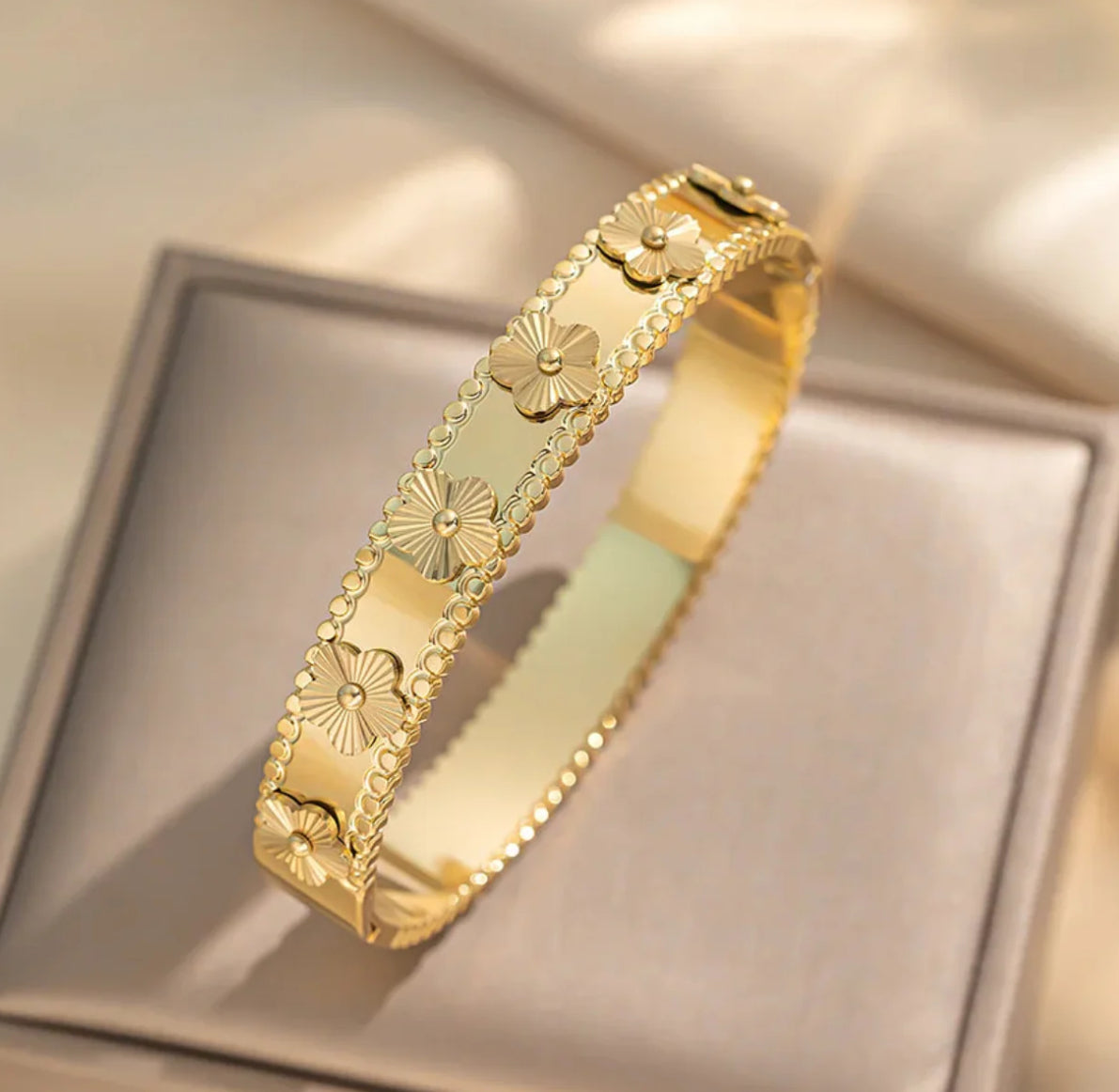 Golden Flower Bangle