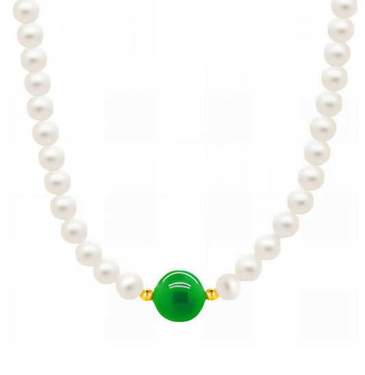 Emerald Pearl Glow Necklace