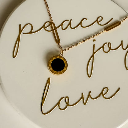 Roman Numeral Pendant Necklace