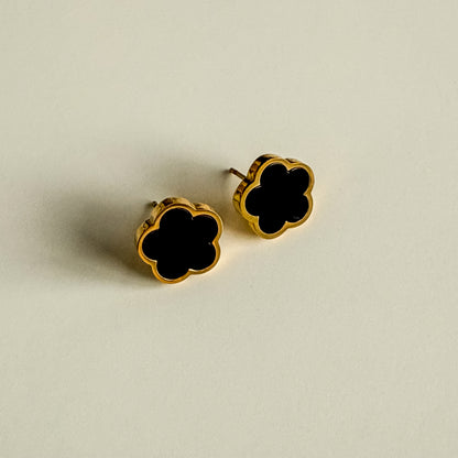 Noir Bloom Stud Earrings