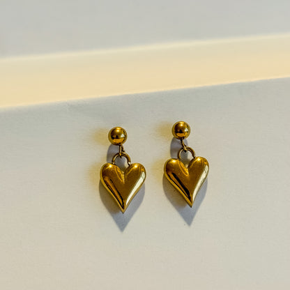 Gilded Heart Earrings