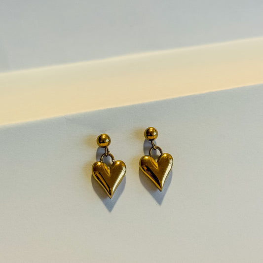 Gilded Heart Earrings