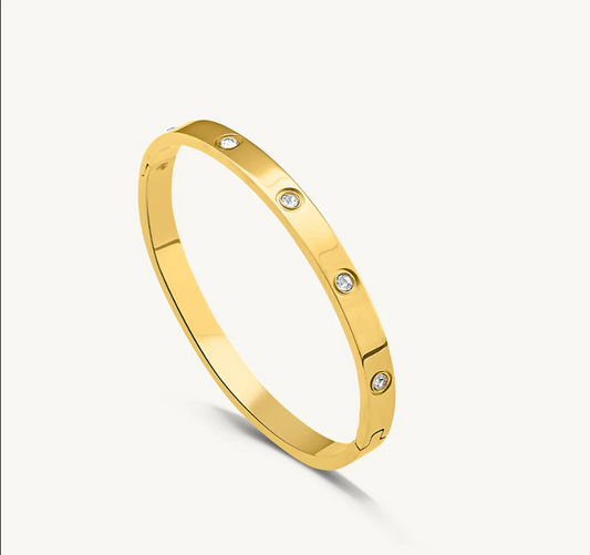 Crystal Gold Bangle